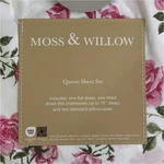 Moss & Willow Queen Sheet Set Pink Floral 100% Polyester Oeko-tex. Fixed Price $78.00.