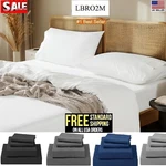 LBRO2M Bed Sheet Set 4 Piece 100% Egyptian Cotton Comfort 1000 Count Deep Pocket. Fixed Price $38.95.