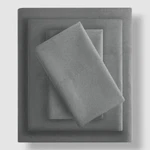 Intelligent Design Gray Microfiber Queen Size Sheet 4-PIECE Set. Fixed Price $13.50.