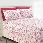 Elegant Comfort 6-PIECE Floral And Stripe Pattern Sheet Set Soft As Hotel Pr. Fixed Price $34.99.