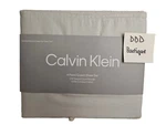 Nip Calvin Klein Sateen 4 Sheet Set Queen Size Combed Cotton Solid Light Gray. Fixed Price $74.98.