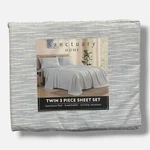 Sanctuary Home Blue Sea Foam 3-PIECE Printed Sheet Set, Twin Size. Fixed Price $9.45.