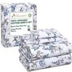 Ruvanti 100% Organic Cotton Sheets Queen Size, Percale Weave, Gots Certified,.... Fixed Price $68.55.