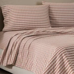 Jeremiah Brent Home King Cotton Sateen Sheet Set Clay Scallop Geo. Fixed Price $30.59.