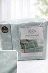 Lenox 6 Piece King Sheet Set Green White Floral 4 Pillowcases Included Luxe New. Fixed Price $91.08.