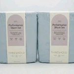 2X Threshold Full Size Performance 400 Thread Count 100% Cotton Sheet St Lt Blue. Fixed Price $45.99.