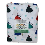 Peanuts Snoopy King Sheets Set By Berkshire Holiday Christmas Igloo Winter 4 Pc. Fixed Price $52.16.