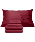 Fairfield Square Red Brookline Thread Count 6 Pc. Sheet Set, Us Queen. Fixed Price $99.66.