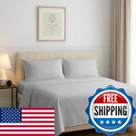 Carressa Linen 100 Egyptian Cotton King Size Sheets Set - Luxury 1200 Series. Fixed Price $195.66.
