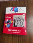 Disney Stitch Twin Sheet Set Super Soft Flat, Fitted & Pillowcase. Fixed Price $12.00.