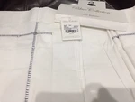 Yves Delorme France 400TC Nwt (1) Queen Flat Sheet Hemstitch Major Bleu. Fixed Price $135.00.