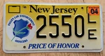 New Jersey Price Honor Auto License Plate " 2550 Nj Fallen Law Officers. Fixed Price $22.99.