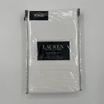 Ralph Lauren 2 Pc Cotton Dunham Sateen White King Pillowcases New - Msrp $50. Fixed Price $29.95.