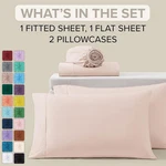 4 Piece Bed Sheet Set Deep Pocket 1800 Series Hotel Microfiber Comfort. Fixed Price $18.99.