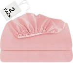 Biloban Fitted 2 Pack, Bedding Sheets For Twin, Pink. Fixed Price $35.18.