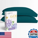 Carressa Egyptian Cotton 600TC King Pillow Cases Set Of 2 - Peacock Teal. Fixed Price $32.39.