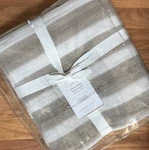Pottery Barn Jamie Duvet Cover Set Flax King 2 Euro Shams Stripe Neutral Taupe. Fixed Price $199.00.