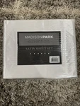 Madison Park Essentials White Satin Wrinkle-free 6-PIECE King Sheet Set. Fixed Price $20.00.