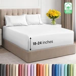 Extra Deep Pocket, 100% Cotton 400 Thread Count Piece Sheet Set By Cgk Linens. Fixed Price $111.99.