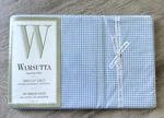 Vtg Wamsutta Supercale Plus Twin Flat Sheet Blue Gingham Sealed/unused. Fixed Price $24.00.