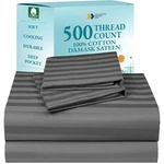 Deep Pocket Queen Set - Soft 100% Cotton Sheets, 500 Thread Count Sate.... Fixed Price $104.85.