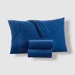 Home Design Blue Full Size Jersey Knit 4-PC Bedding Sheet Set,. Fixed Price $13.50.