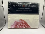 Vintage 2001 Tommy Hilfiger Twin Flat Sheet Petal Burst 250 Threads Cotton Nos. Fixed Price $34.99.