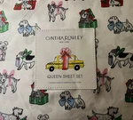 Cynthia Rowley Christmas Queen Sheet Set Dogs Puppies Microfiber New!!!. Fixed Price $36.00.