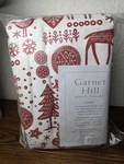 Garnet Hill Flannel Holiday Nordic Forest King Sheets Flat & Fitted New 41052. Fixed Price $150.00.