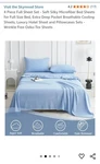 Skymood Full-size Bed Sheet Set Microfiber Ultra Soft. Fixed Price $21.99.