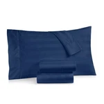 4-PIECE Navy Peony Charter Club Damask Stripe 550 Tc 100% Cotton King Sheet Set. Fixed Price $149.90.