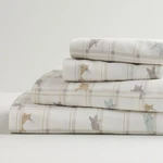 Cuddl Duds Heavyweight Cotton Flannel Sheet Set Pillowcases Queen Cats Plaid. Fixed Price $49.99.