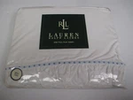 Ralph Lauren Elizabeth Street Dot White Blue Ruffled Flat Sheet - Full. Fixed Price $79.99.