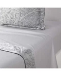 $610 Yves Delorme Foulard King Flat Sheet Shams Set Damask Paisley Grey Organic. Fixed Price $348.00.
