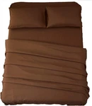 4 Pieces Sheets Soft Microfiber 1800 Thread Count Queen 16INCH Deep Pocket Brown. Fixed Price $56.67.
