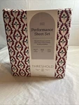 Threshold Performance Full Sheet Set Holiday Woodblock Leaf 400 Thread Bedding. Fixed Price $22.99.