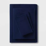 Easy Care Solid Sheet Set - Room Essentials Full Navy Blue New. Fixed Price $35.99.