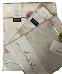 Anne De Solene Paris 1 Queen Flat Sheet + 2 Standard Shams Plume Percale 3PC Nwt. Fixed Price $150.00.