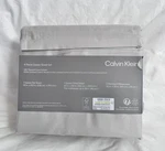 4 Pc Calvin Klein 320 Tc Cotton Sateen Light Gray Queen Sheet Set Nip. Fixed Price $126.65.
