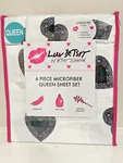 6 Pc Luv Betsey By Johnson Queen Sheet Set Black Lace Hearts White Nwt. Fixed Price $49.99.