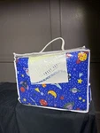 New Divatex Twin Flannel Sheet Set 100% Cotton Space Print Blue Kids Bedding. Fixed Price $60.00.