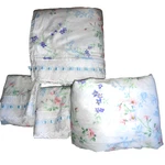 Vintage Eileen West Ribbon Eyelet Lace Blue Purple Floral (4P) Full Sheet Set. Fixed Price $63.20.