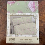 Wicked X Katie Kime Green & Pink Full Size Bed Sheet 4 Pc Set New Target. Fixed Price $15.99.