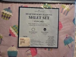 Cupcake Twin Flannel Sheet Set Purple Soft & Adorable Home Classics New Sealed. Fixed Price $30.00.