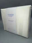 Charter Club Cotton Damask Stripe-queen Sheet Set, 550 Thread Count -natural. Fixed Price $75.00.