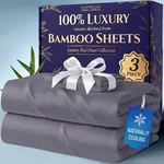 Decolure 100% Viscose Bamboo Twin Sheets 3 Piece Cooling Ultra Soft Bed Set Grey. Fixed Price $89.98.