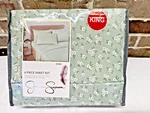 Jessica Simpson King Size 6 Piece Sheet Set Sage Green Daisy Floral New. Fixed Price $64.77.