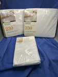 Martha Stewart 230 Count White Fitted & Flat Queen Sheet Set Two Pillow Cases. Fixed Price $39.99.