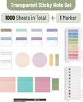- Transparent Sticky Set, 1000 Sheets, Colorful, Bible Clea.... Fixed Price $16.09.