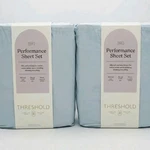 2X Threshold Full Size Performance 400 Thread Count 100% Cotton Sheet St Lt Blue. Fixed Price $45.99.